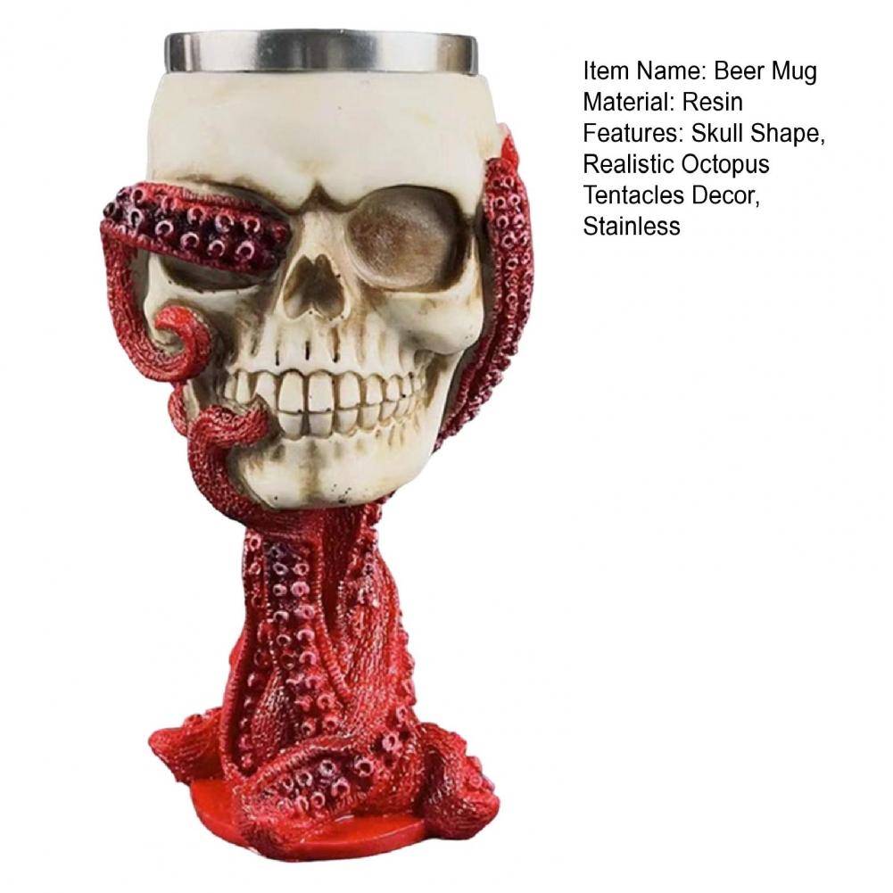 Caneca de Cerveja com Crânio e - Whisky Beer And Wine avaliação e preço